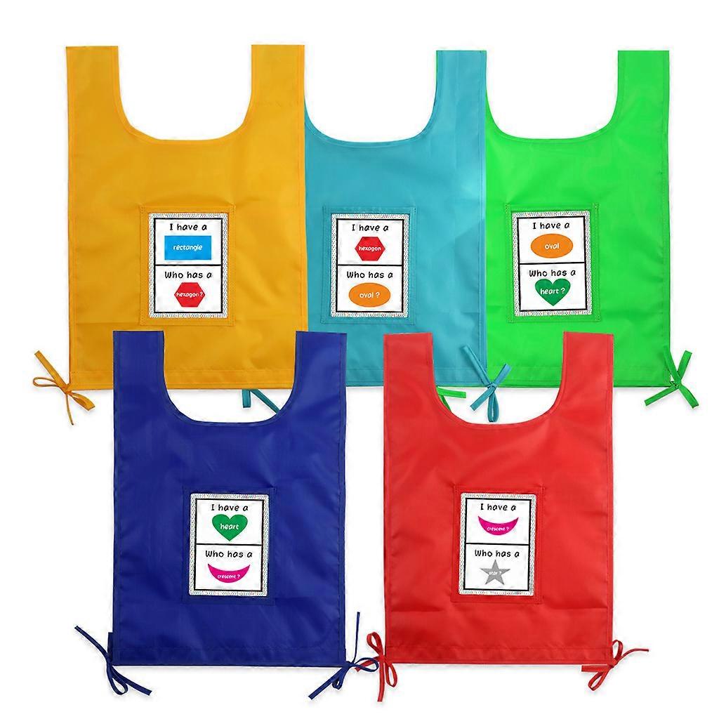 Alphanumeric Cards Learning Vest for Classroom Teaching Aids with PVC Pocket