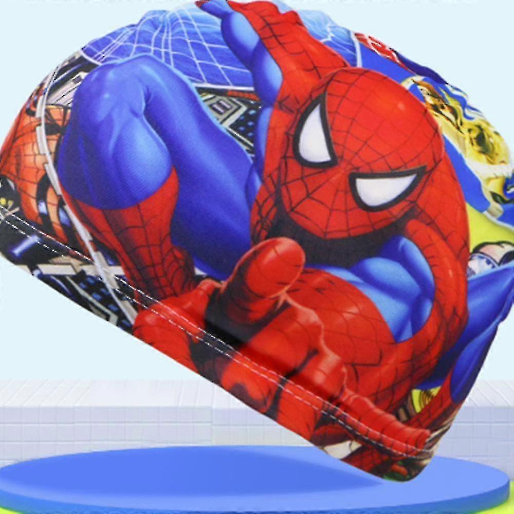 قبعة السباحة النايلون للأطفال قبعة الاستحمام للأطفال الأطفال الأولاد البنات - الأطفال قبعة السباحة للبنين والبنات الذين تتراوح أعمارهم بين 3-10 - الكرتون نمط السباحة كاب