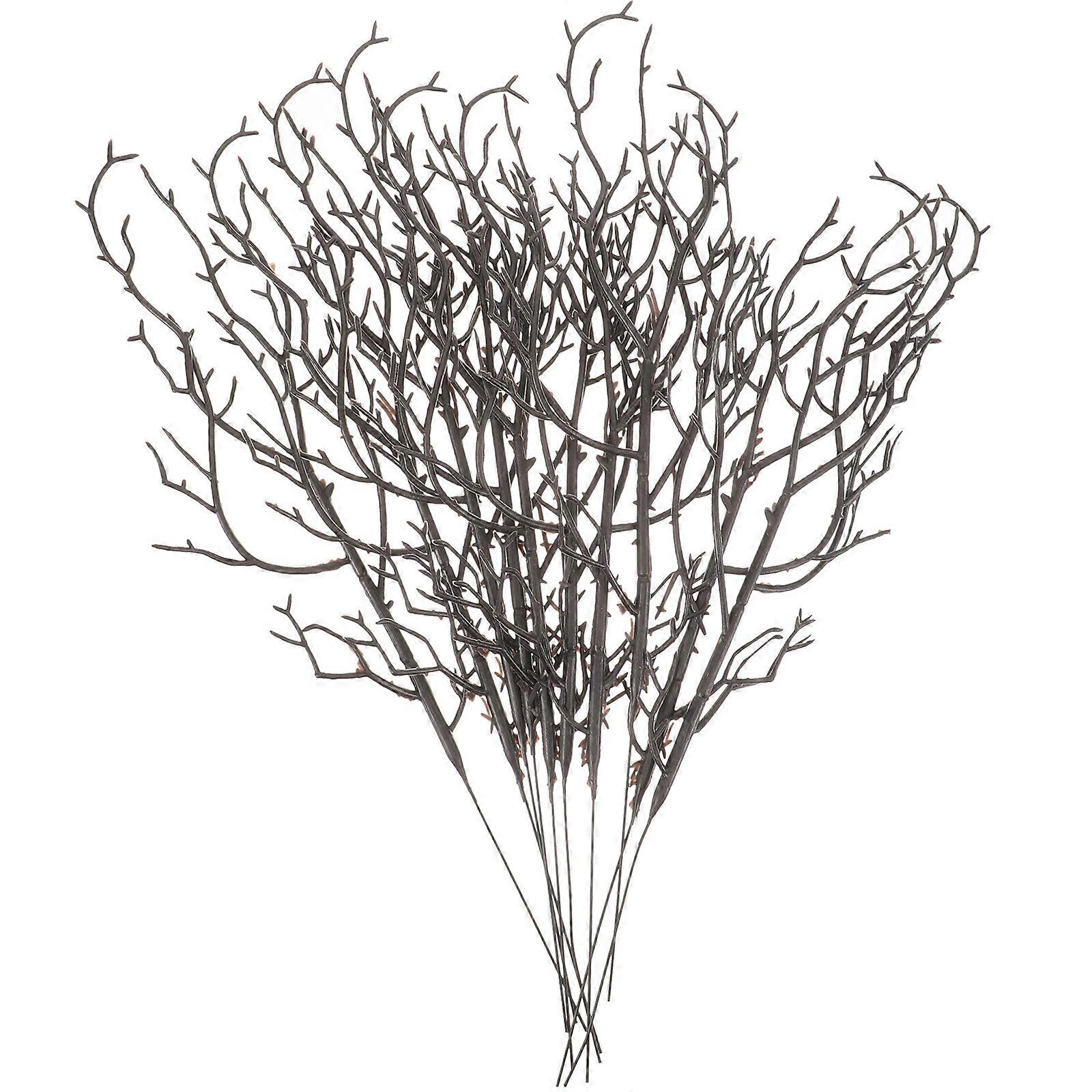 10pcs Artificial Plastic Stems Artificial Antler Branches DIY Branches for Flower Arrangement