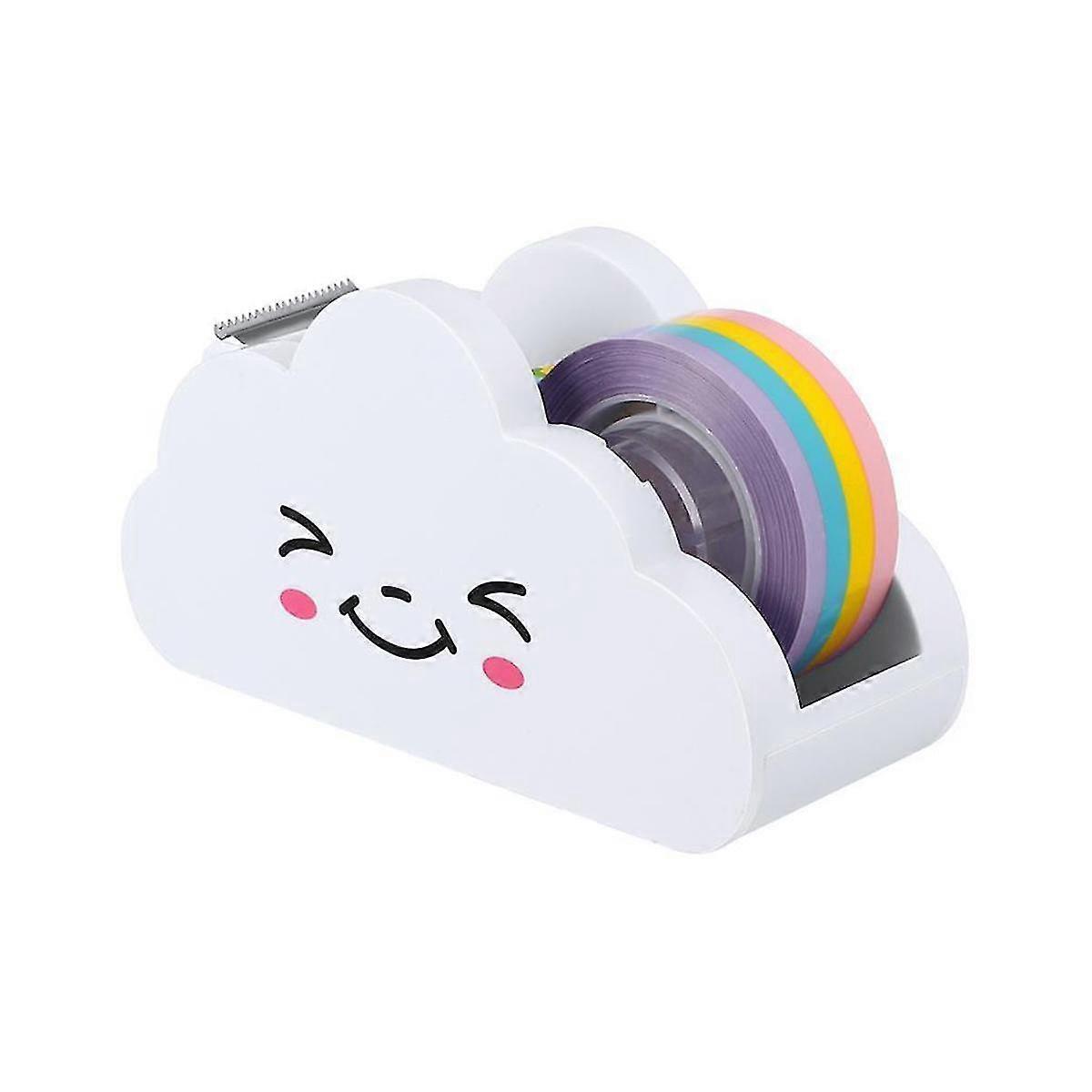 Tape Rainbow Tape Cloud Cutter Student Handbook Desktop Tape Cutter Cute Packaging Tape Machine Stu