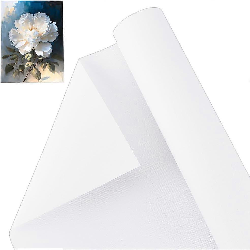 Cotton Canvas Roll for Oil and Acrylic Paint White 27.3x0.03cm 5m/roll