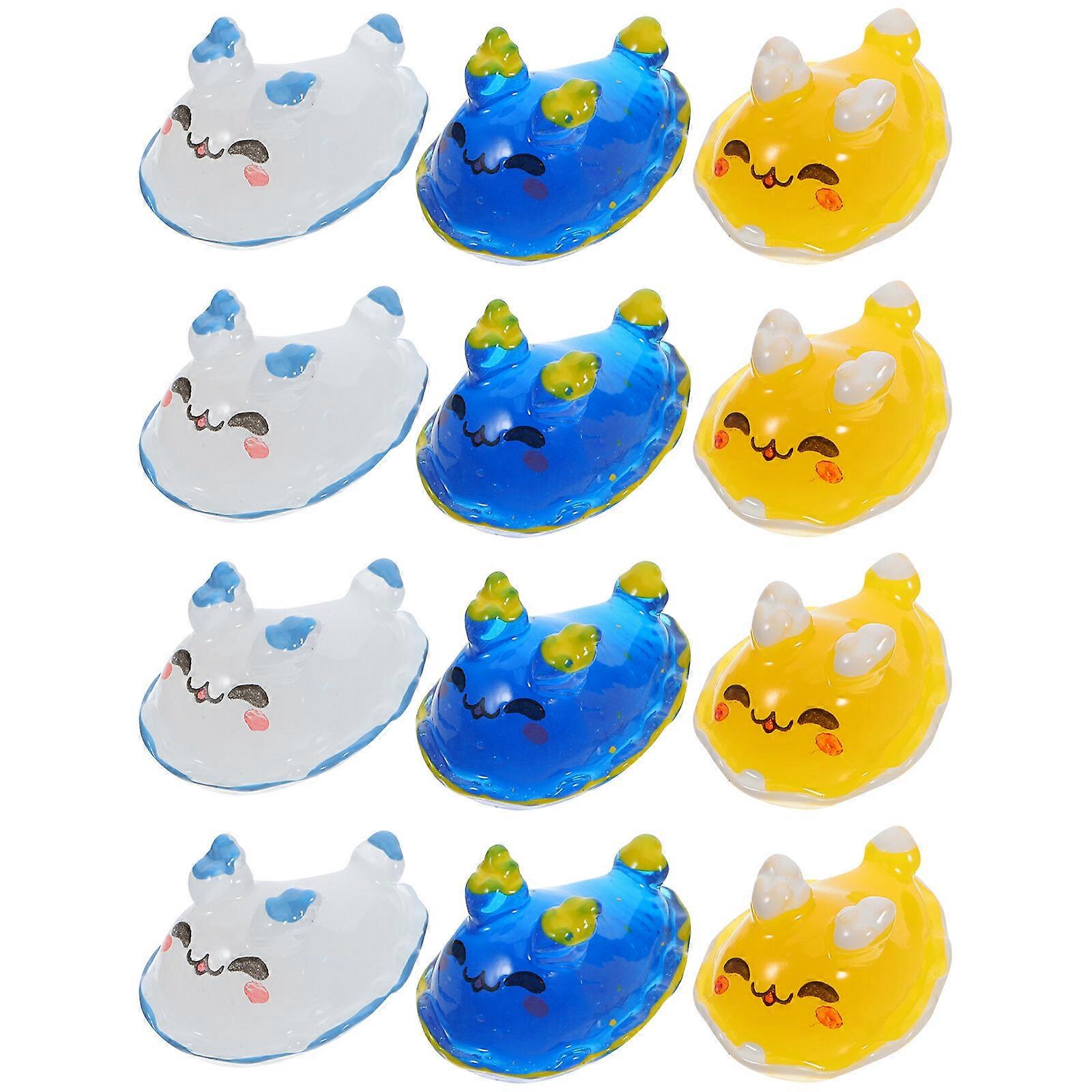 12pcs Decorative Miniature Sea Hare Multi-function Mini Figures Landscaping Mini Figurines