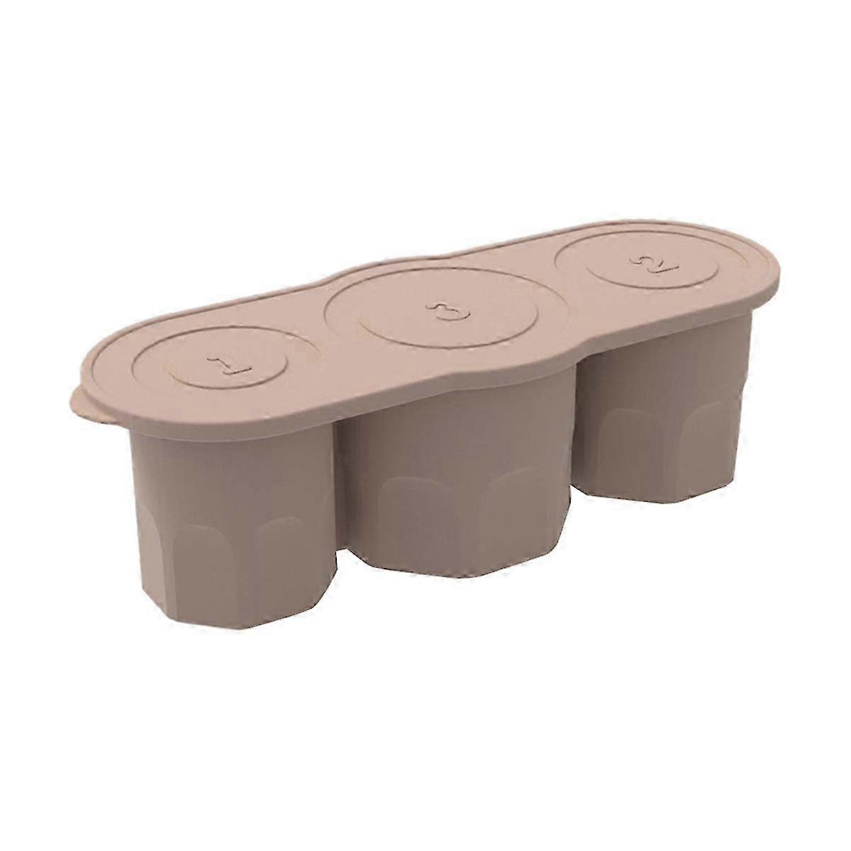 Brown Easy Release Silicone Ice Tray For Making 3 Sizes Of Hollow Diamond-shaped Ice-cubes For Cooling Drinks