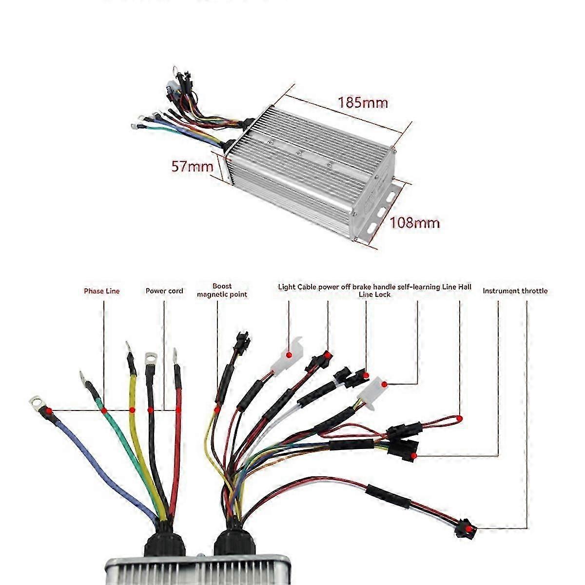 High-power Motors Lithium-ion Power-assisted Conversion Parts H-100 Color Screen Meter With 60a Three-mode Sine Wave Kit
