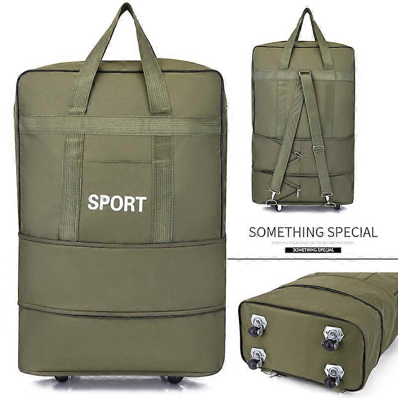 Large Capacity 158 Air Checked Bag - Universal Wheel Travel Bag - Oxford Cloth Folding Airplane Luggage (D78)(LT2)