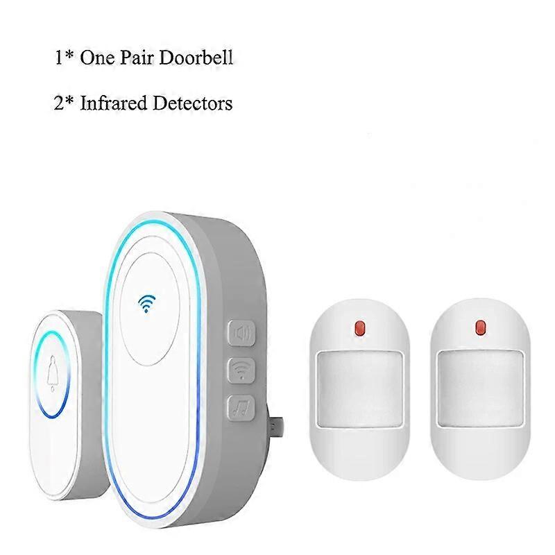 433Mhz Doorbell Alarm System Smart DoorBell Wireless Strobe Siren 58 Sound Light Siren Compatible 433MHz Wireless Sensor