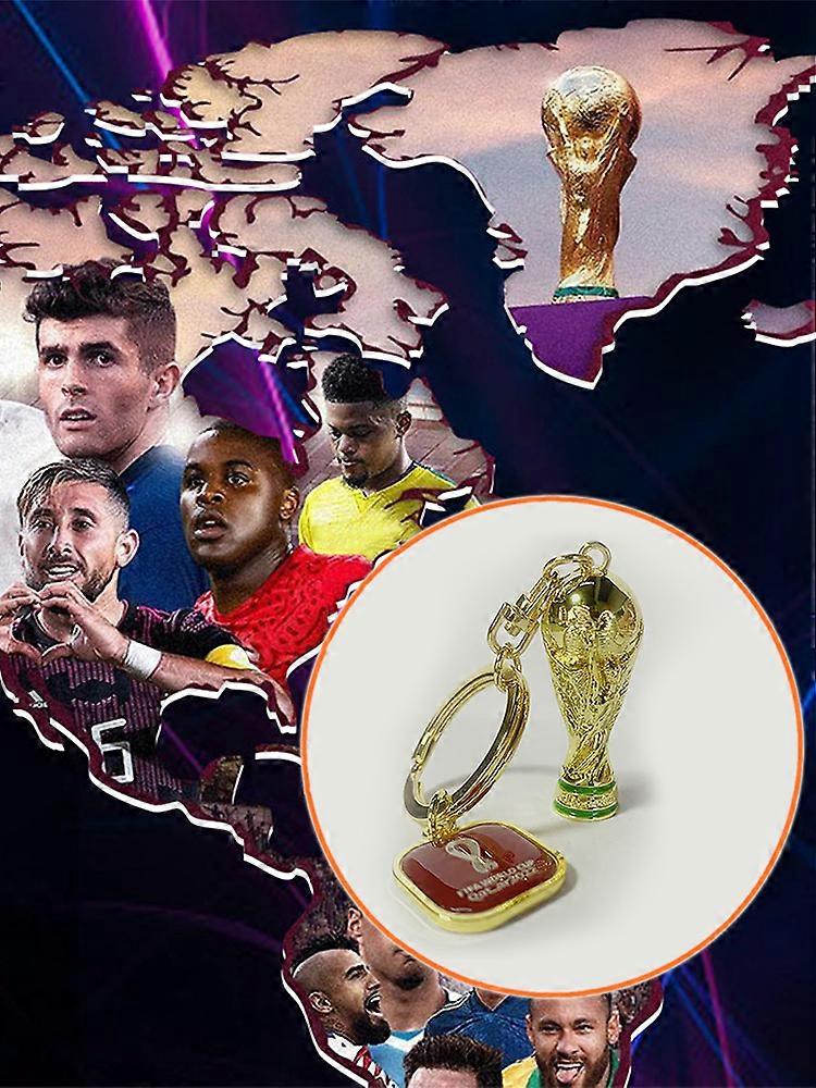 100%新しい子供用ペンダントキーホルダーサッカーサッカートロフィーメタルミニギフトコレクションカップギフト用