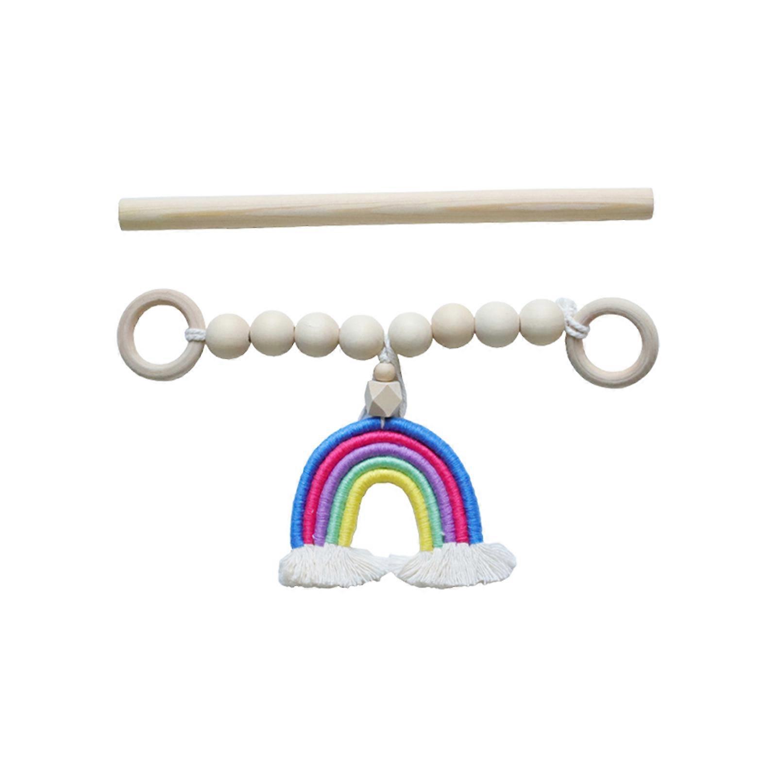 Træperlegardin Tieback, Boho Gardin Holdbacks Rainbow Vinduer Gardin Tiebacks Draperi Slips