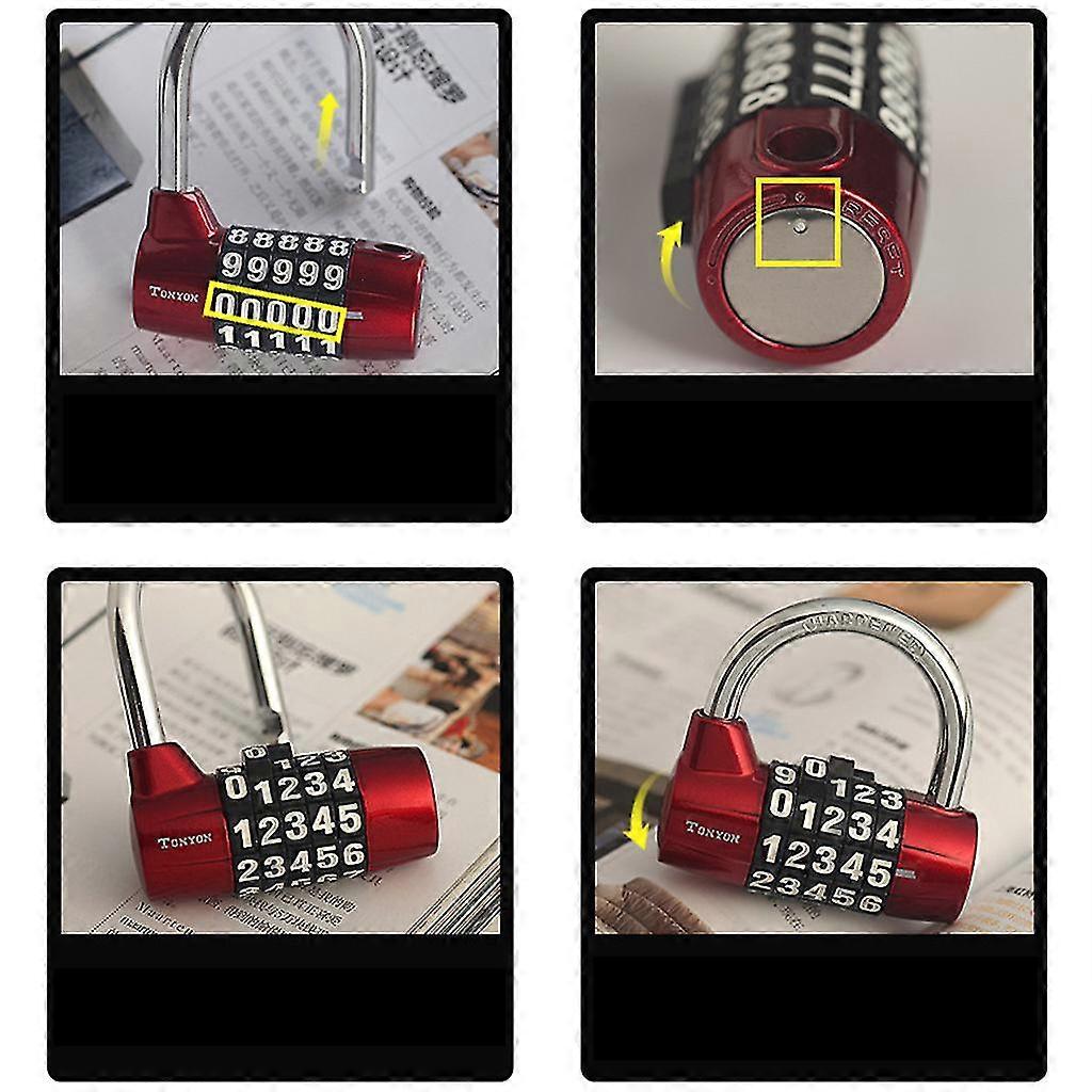 5 Letter Word Padlock Combination Security Resettable Lock Heavy Duty ...