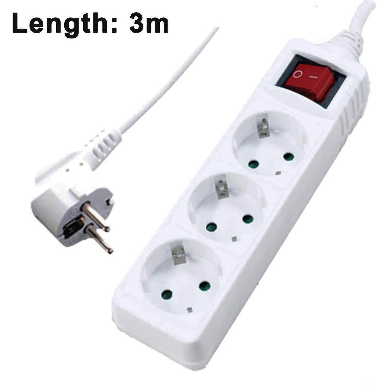 Socket Strip - Extra Flat Plug Cable Switch / Multiple Socket with Child Protection / Flat Plug Connector Strip