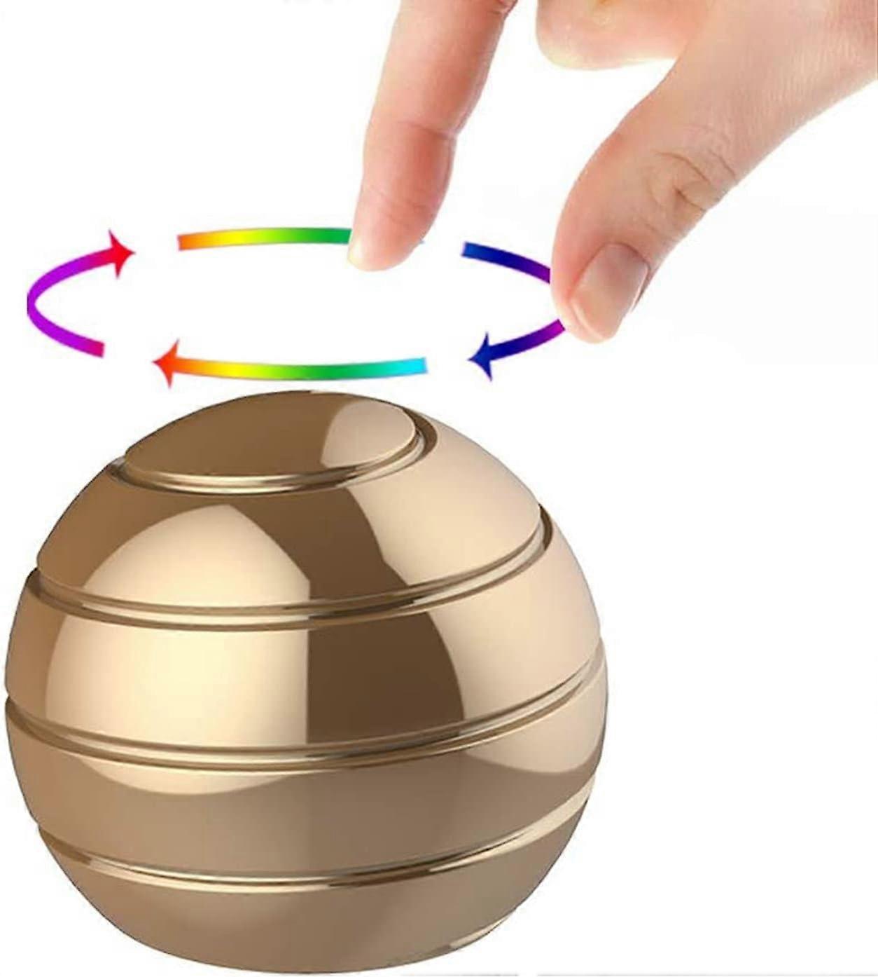 Kinetic Desktop Toys Medium Desktop Spherical Gyroscope Desktop Decompression Toy Decompression Rotator (Golf)