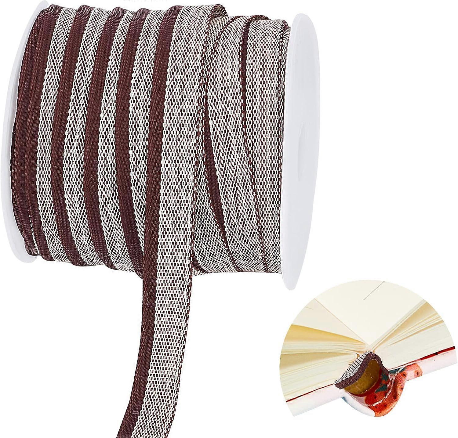 25 Yards Book Binding Headbands 1/2 Inch/14mm Book Endbands Flat Book Binding Ribbon Bookmaking Headbands for Beginners Bookbinding Book Decor Repairi
