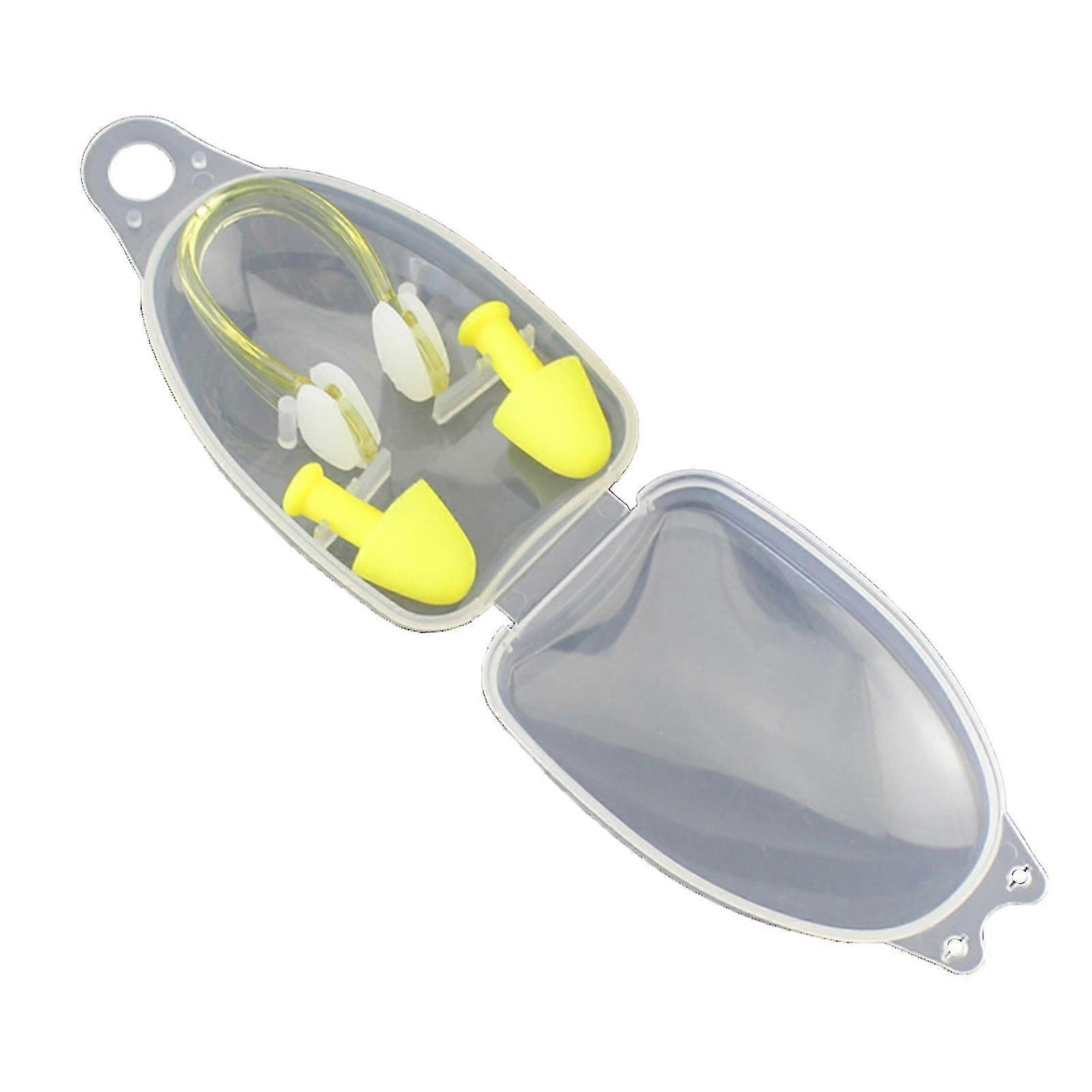 1 Set Portable Ear Plugs Waterproof Comfortable Flexible Nose Clip
