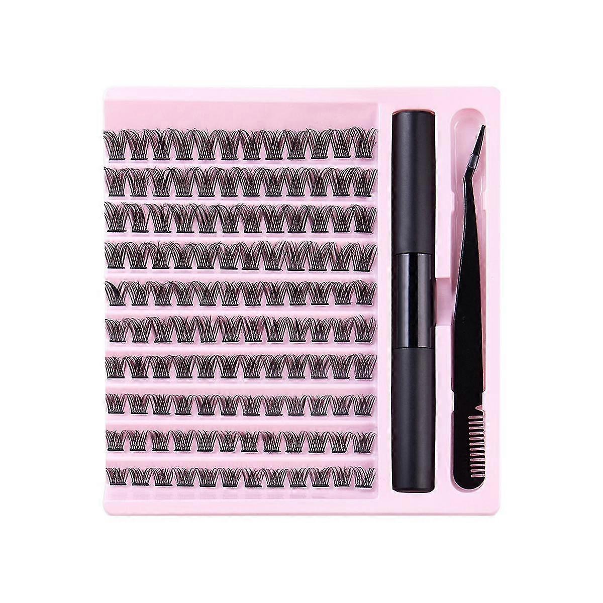 Diy Lash Extension Kit Lash Clusters With Waterproof Lash Bond And Eyelash Tweezers Lash Cluster Kit