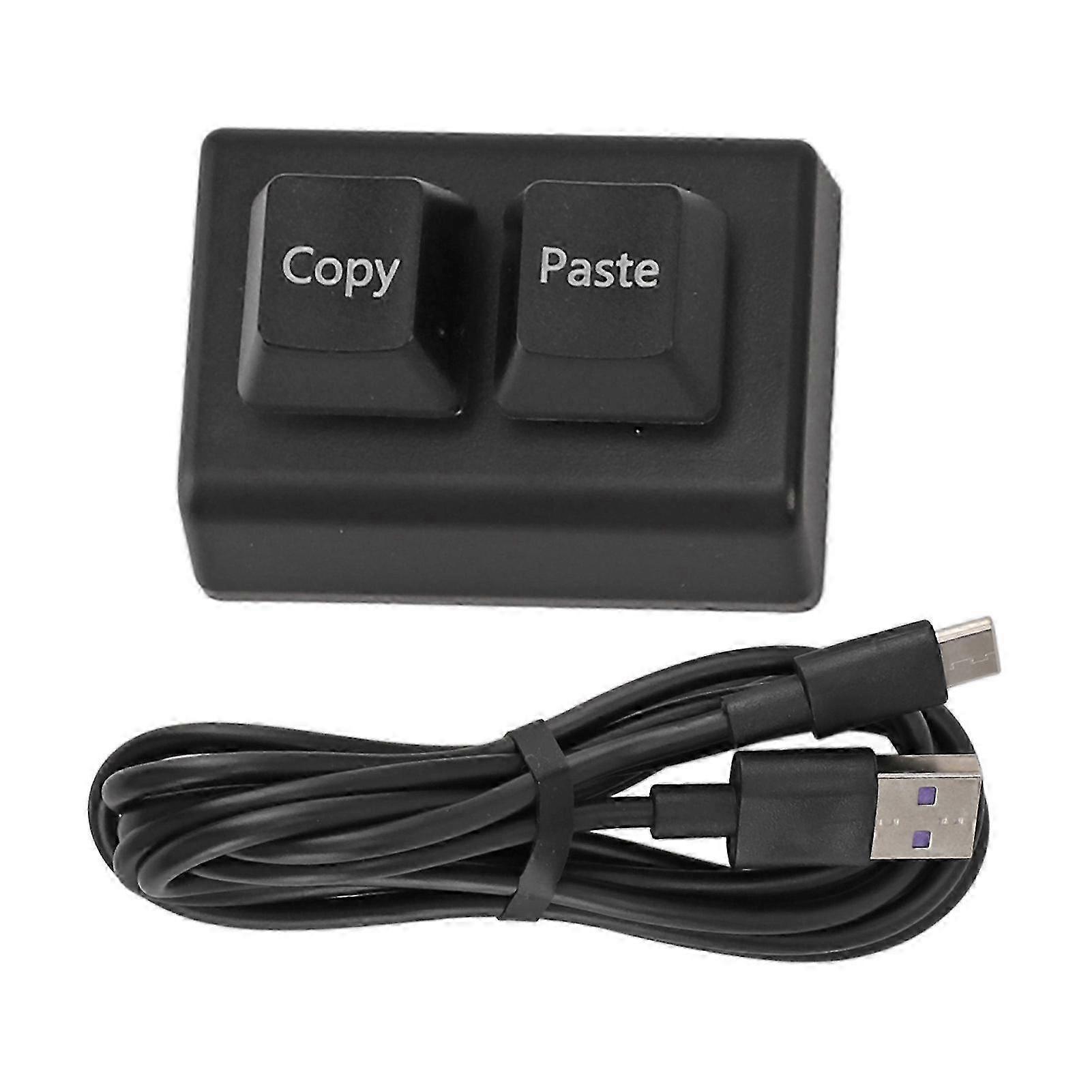 Programmable Keypad 2 Keys Copy Paste Red Switch USB C Connection Mini Mechanical Keypad for Gaming Office Media
