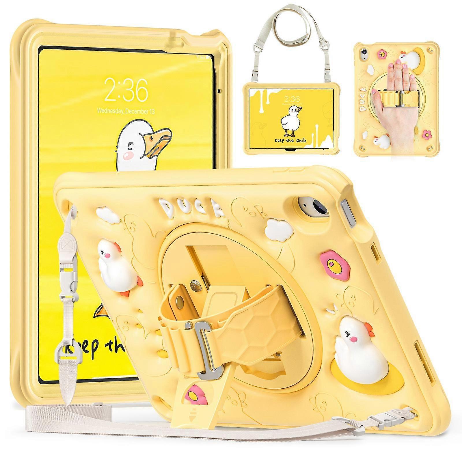 Duck Rotation Kickstand Silicone Hybrid PC Tablet Case