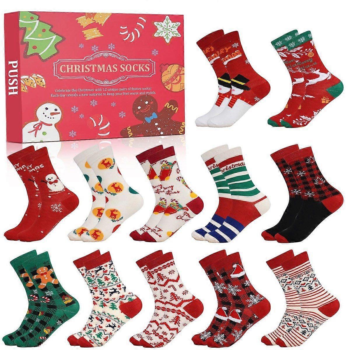 Christmas Socks Advent Calendar 12 Days of Christmas Countdown Calendar