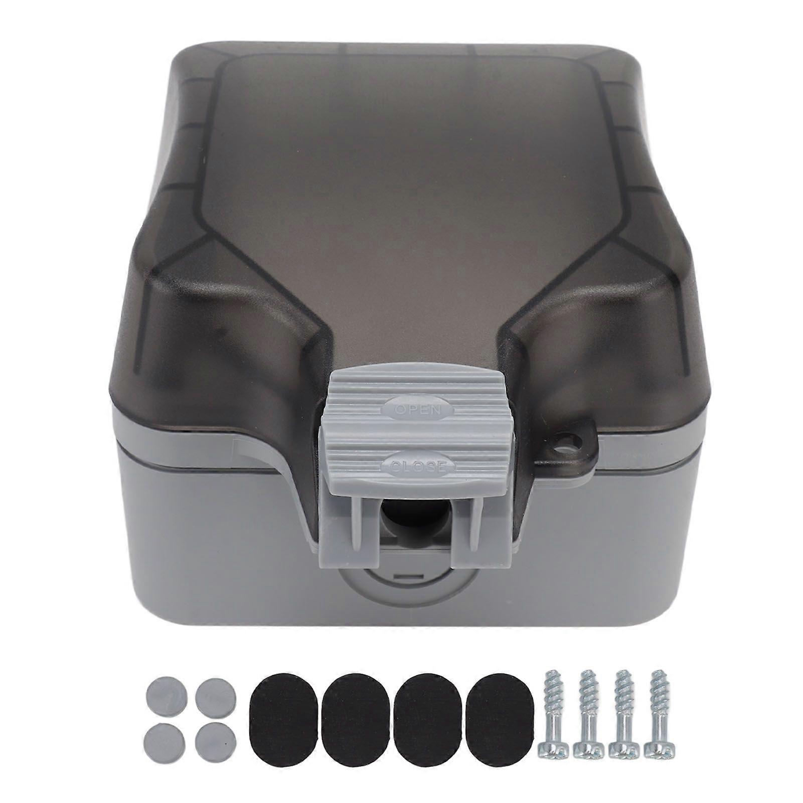 IP66 Outdoor Waterproof Switch Socket Box Surface Mounted Splashproof Dustproof Charging UK Socket 250V