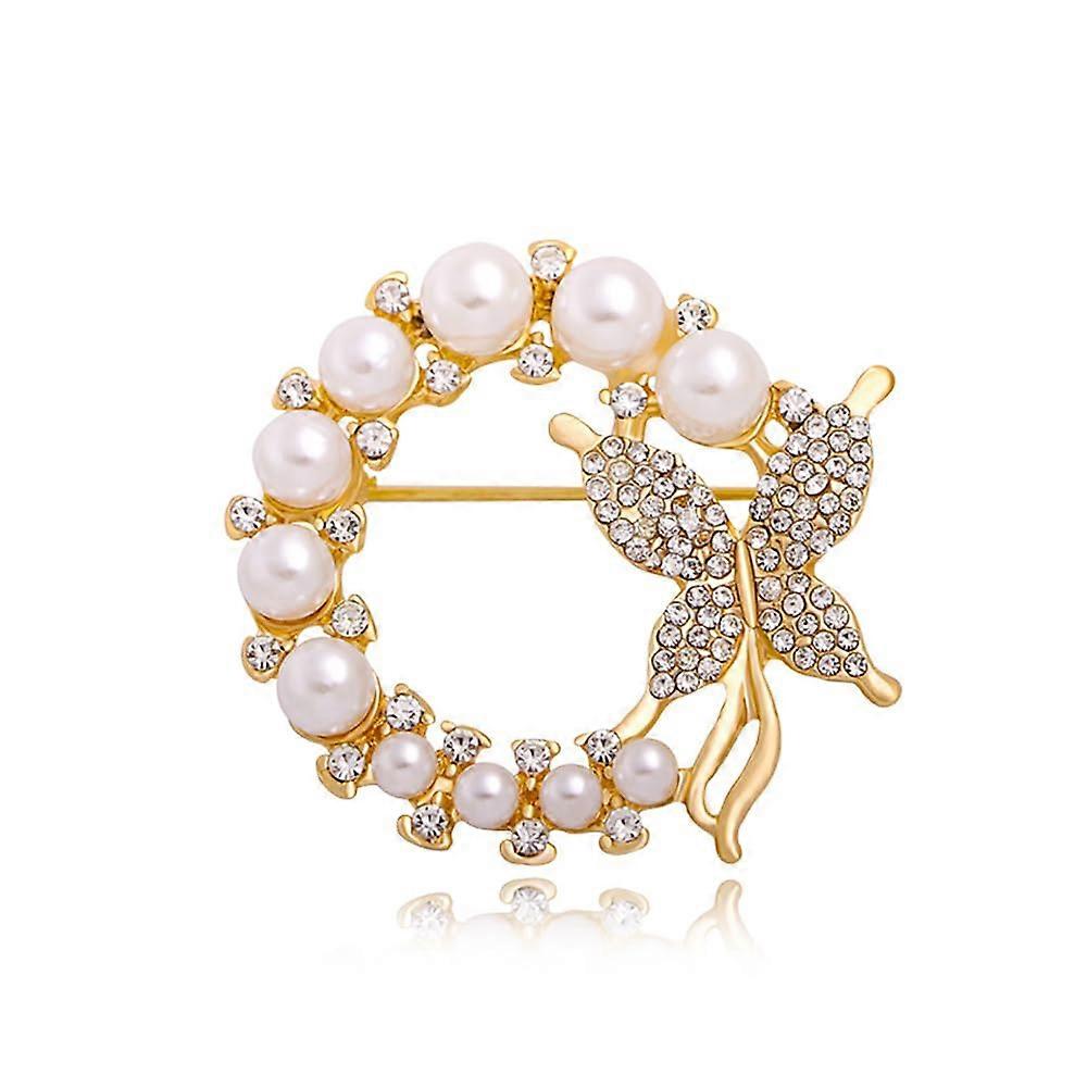 Rhinestone Butterfly Brooch, Cubic Zirconia Pin