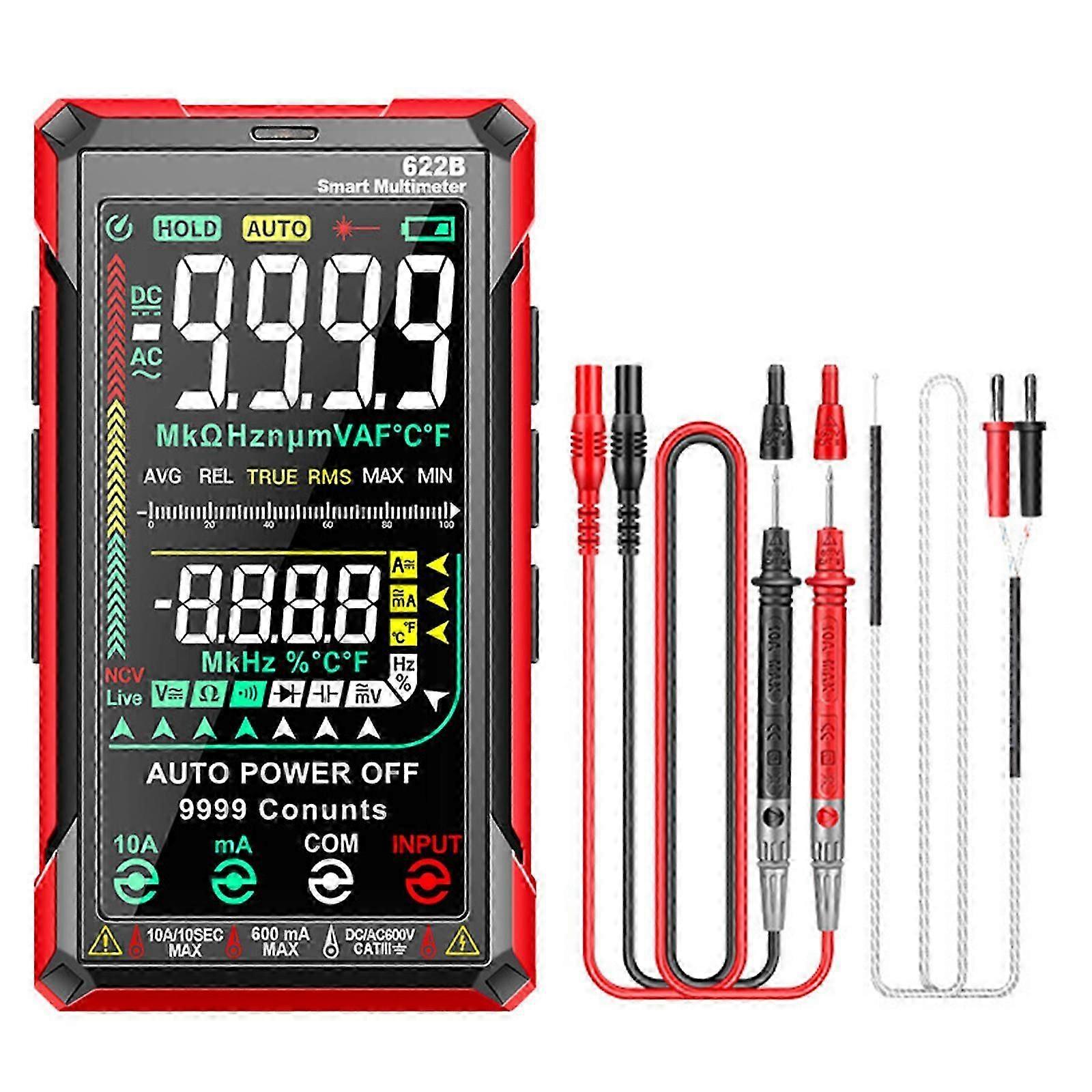 ANENG 622B LCD Digital Smart Multimeter Auto Range DC/AC Meter infrared Lamp Fk