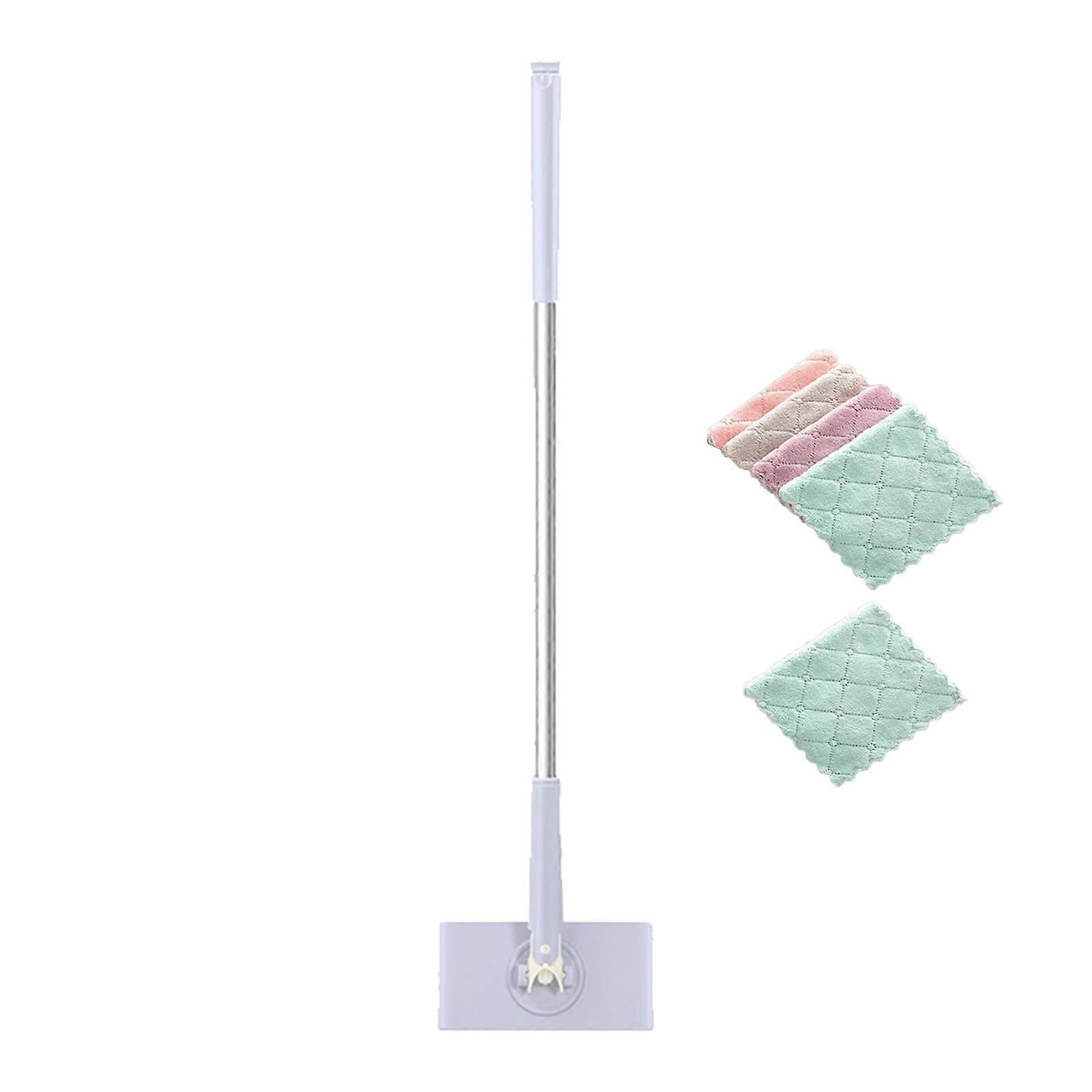 Qinghai Automatic Cloth Clamp Mop with Rag 360 Degree Rotating Extended Mop Dry/Wet Dual-Purpose Household Cleaning Mop