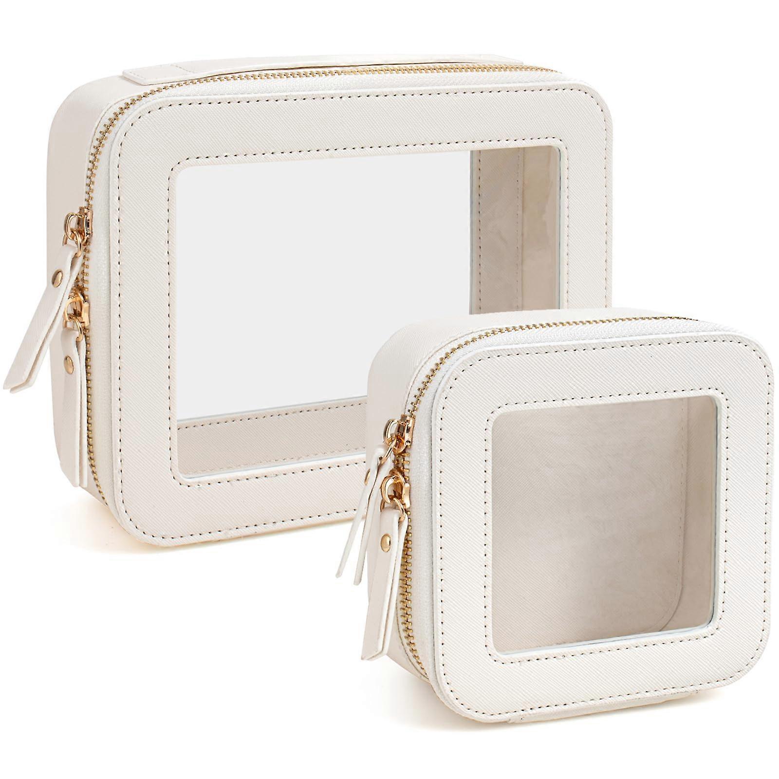 Travel Makeup Bag Set - TSA Approved Clear Toiletry Organizer