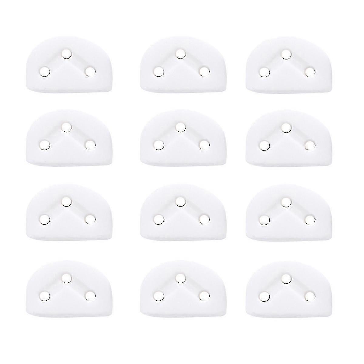 12pcs Classical Guitar Rollers String Trees Retainer Guides Guitar String Locks Nut Block Clamp, Wh