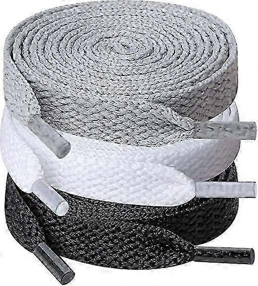 3 أزواج من أربطة الأحذية متعددة الألوان ، أربطة أحذية مسطحة بعرض 10 مم لأحذية رياضية للجري ، للبالغين ، للأطفال