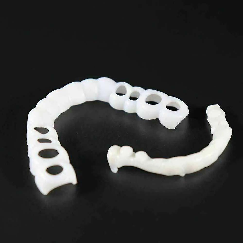 3pcs Smile Braces Snap On Upper Fake Teeth Dental Veneers Denture Cover Set