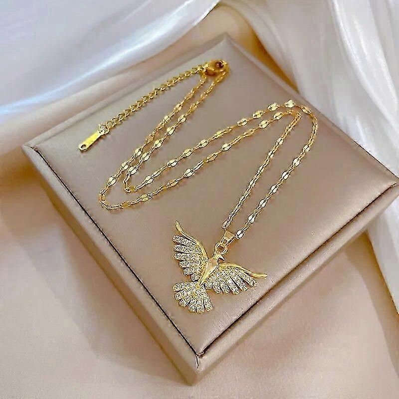 Moda Phoenix Colar Clássico Adorável Asas de Pássaro Voando Pingente Presente (PrettyJ)