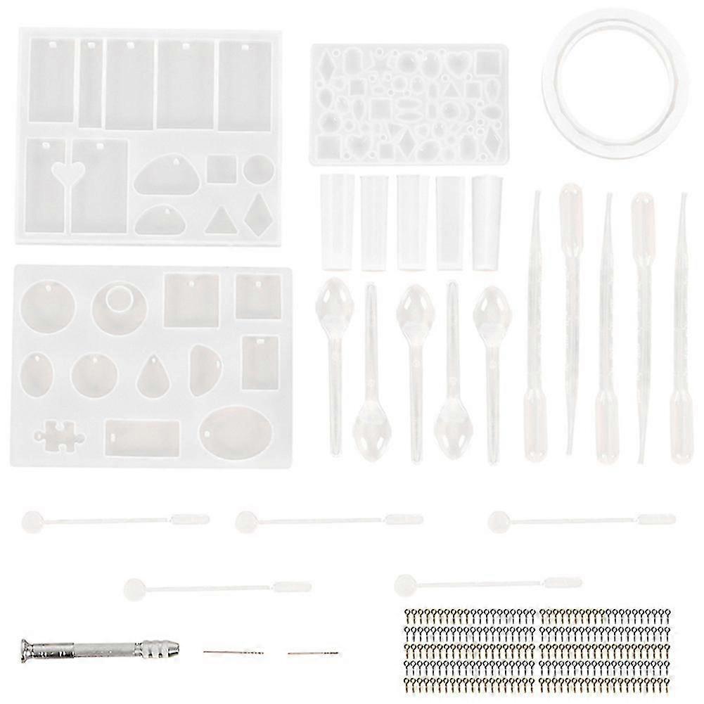 127Pcs/set Silicone Casting Molds Tools Set Resin DIY Epoxy Molds Handmade Tools Set for DIY Jewelry