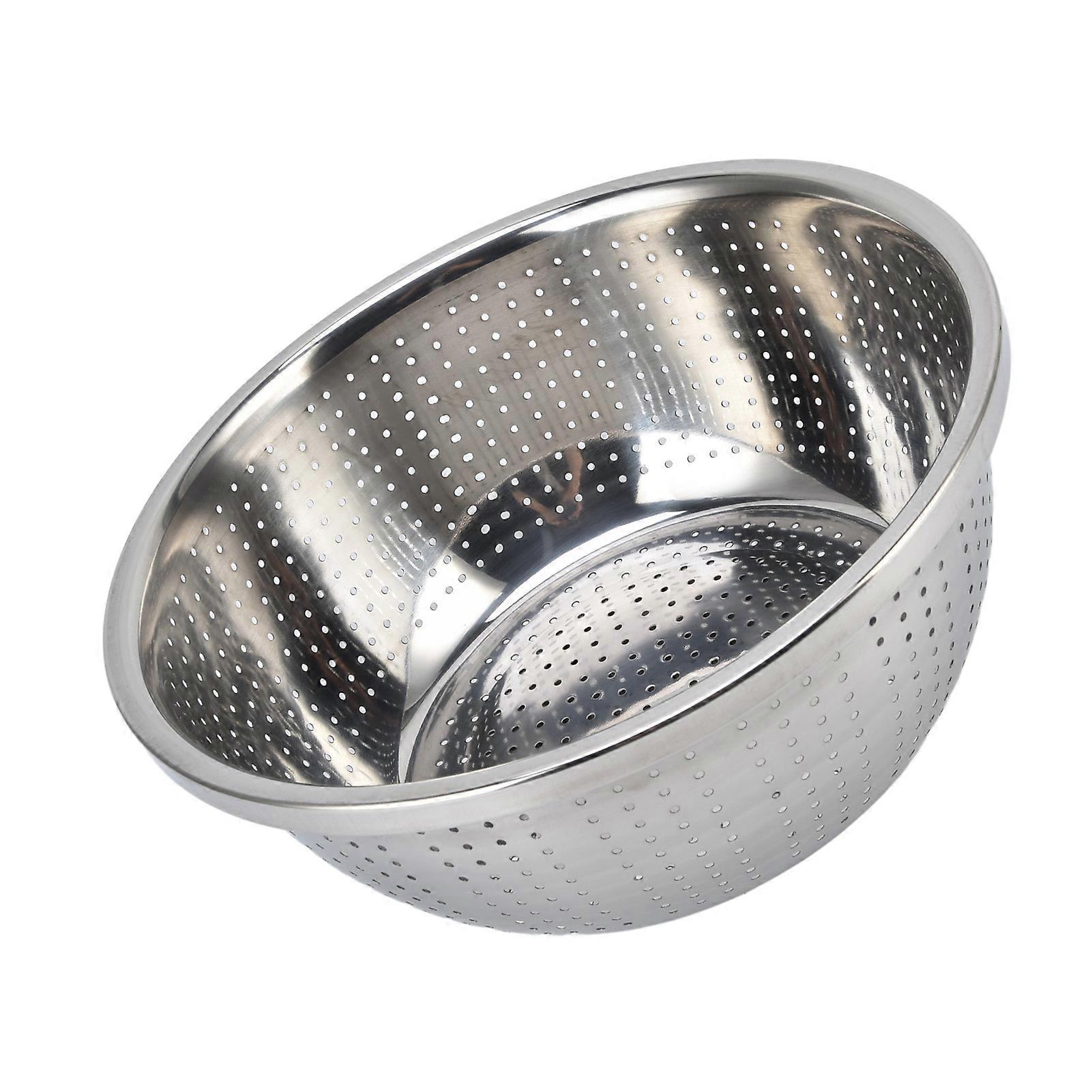 Rustproof 30cm Silver Stainless Steel Vegetable Washing Basket