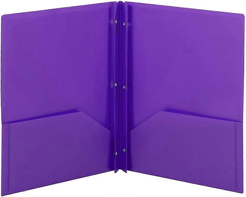 Two-Pocket Folder, Three-Hole Punch Tip Closures, Letter Size, 3 per Pack