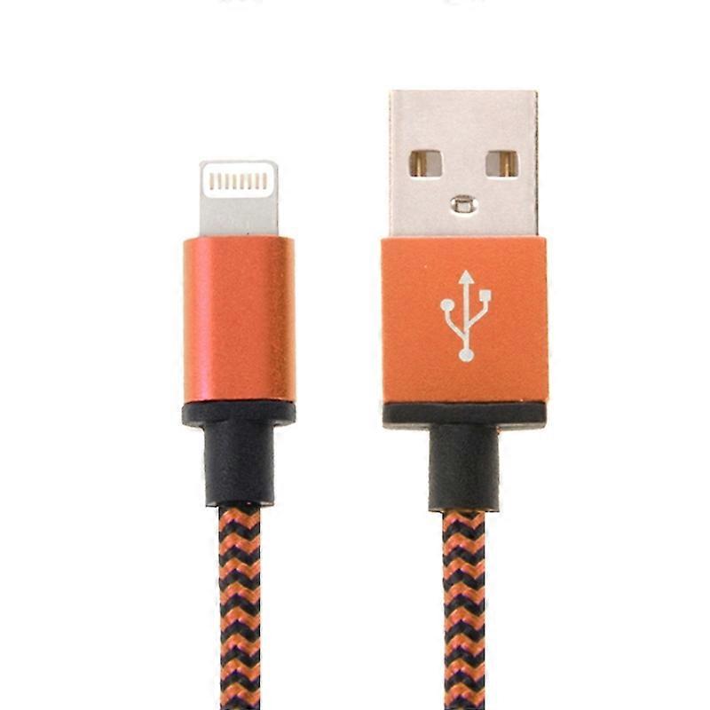2m Woven Style 8 Pin to USB Sync Data / Charging Cable