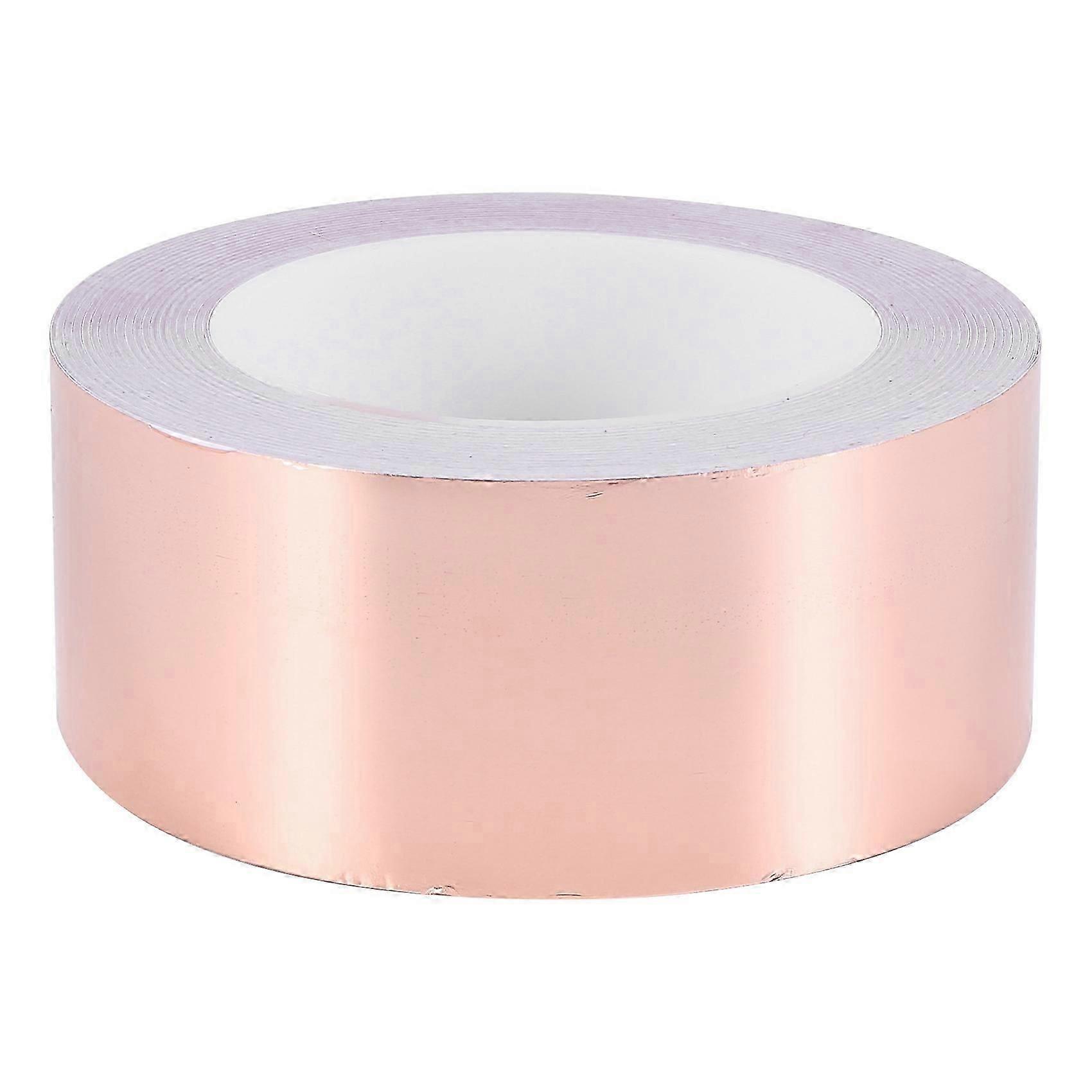 銅箔テープ 50mm x 30m EMIシールド導電性接着剤電気修理用、カタツムリバリアテープギターDS