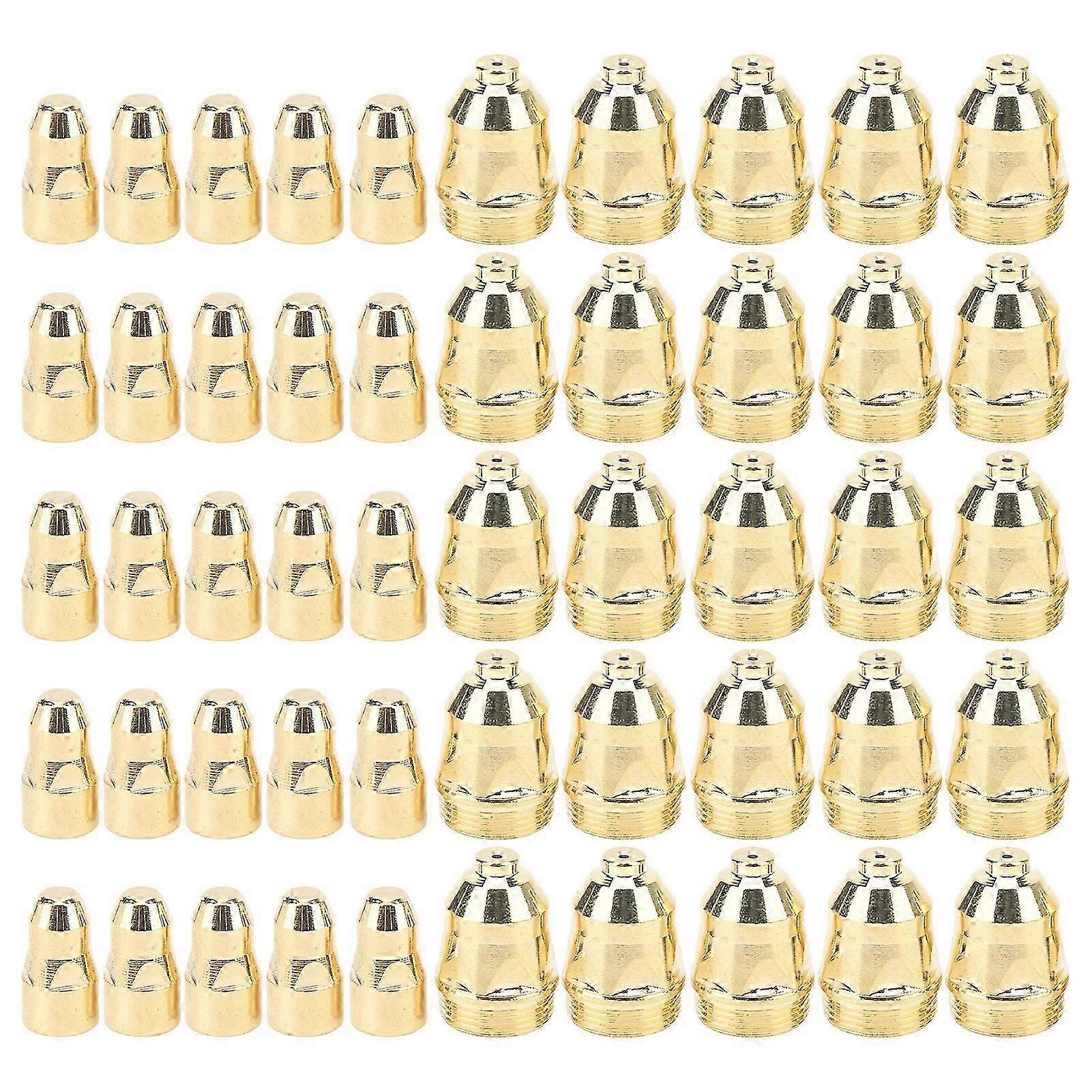 30PCS Plasma Nozzle Electrode Copper High Temperature Resistant Plasma Cutting Accessories