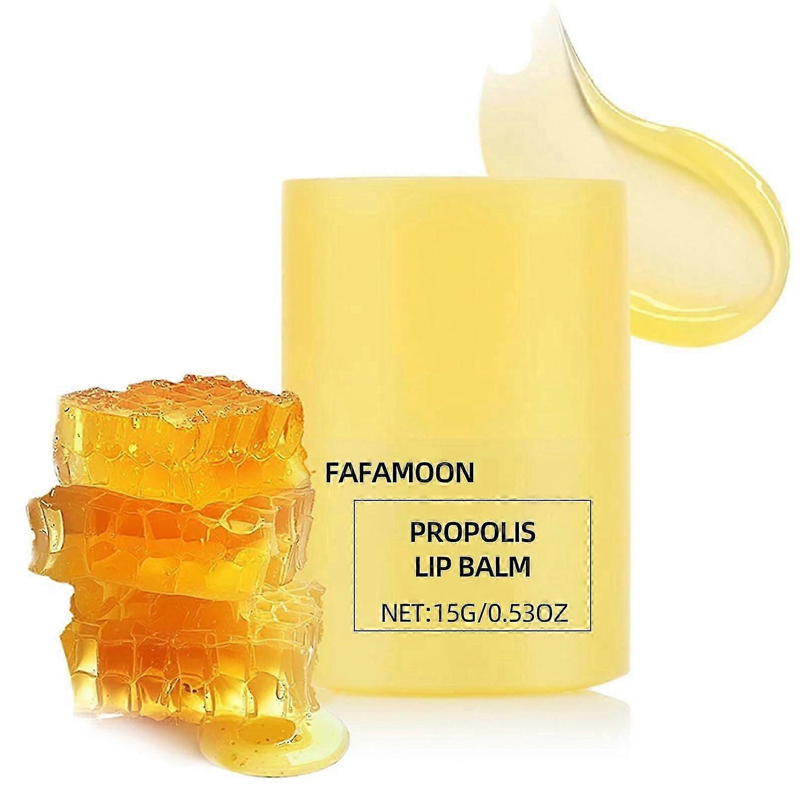 Honey Lip Butter - Propolis Lipcerin Original, Hydrating Overnight Manuka Honey Lip Balm & Mask, 12hrs Long-lasting Moisture, Hygienic Twist Dispense,