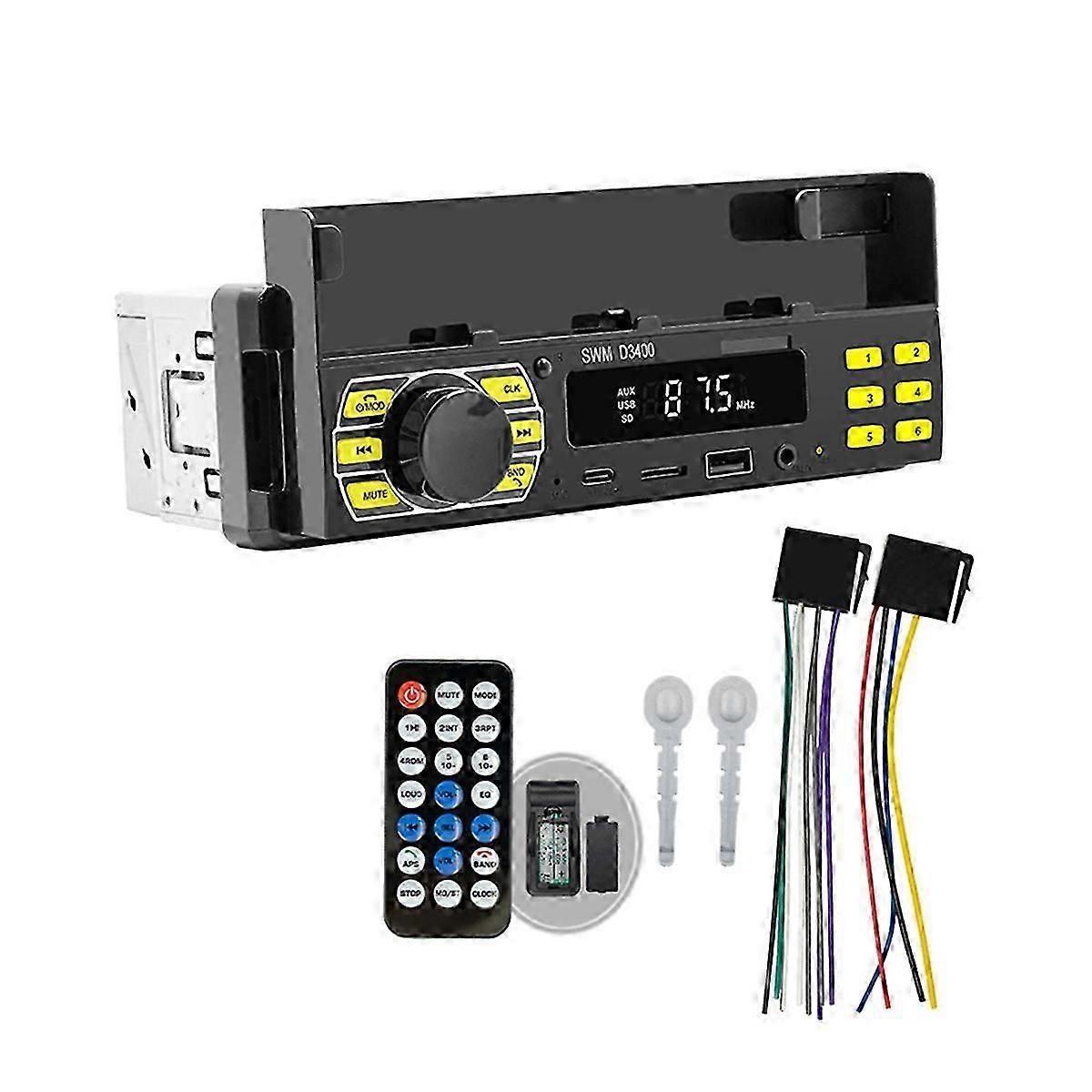 Bluetooth Car MP3 Player Type C Charging FM Radio APP Remote Multimedia Player with Phone Holder Lo