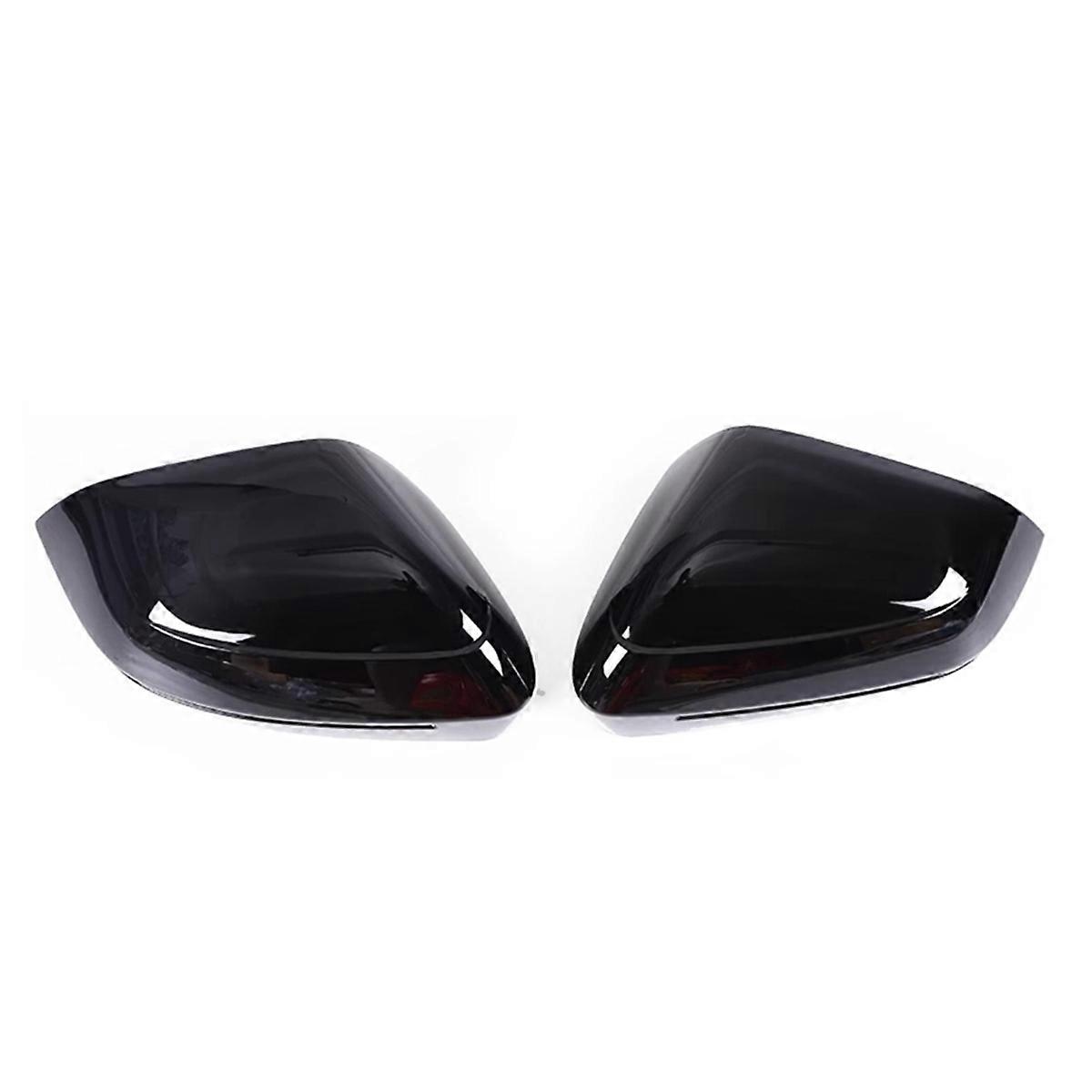 Car Rearview Mirror Cover Bright Black