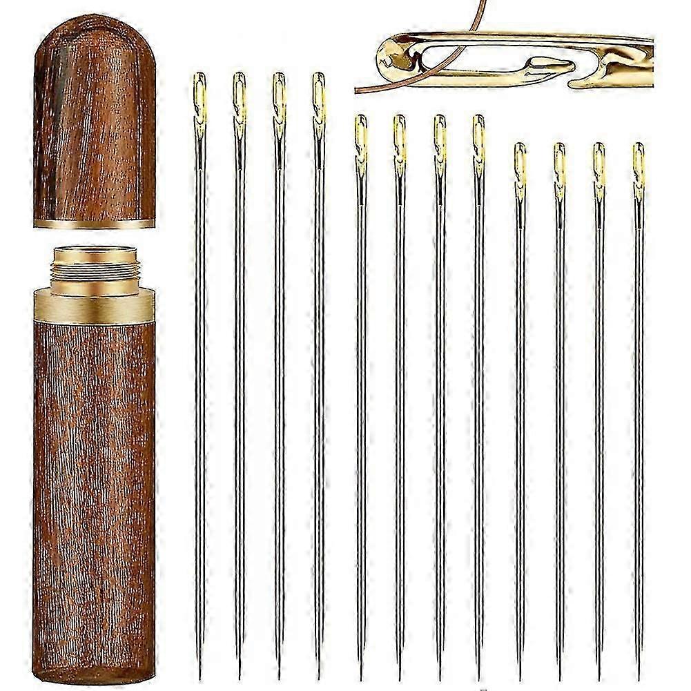 Self-Threading Needles,Sewing Needles for Hand Sewing,for the Elderly,Easy Side Threading Stitching
