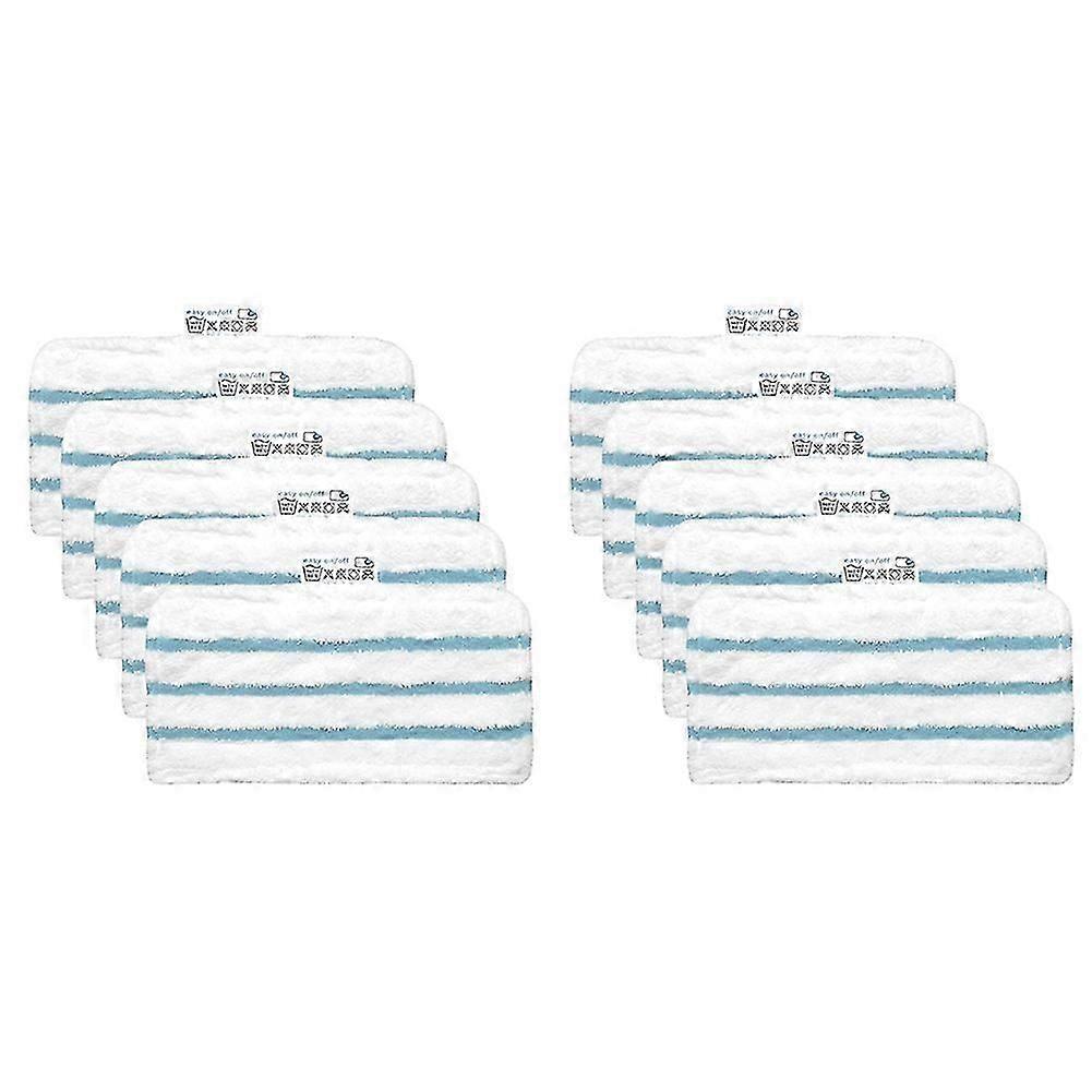 Pack of 10 Washable Microfiber Pads for Steam Mop Replacement Cover Compatible with FSM1616, FSM163