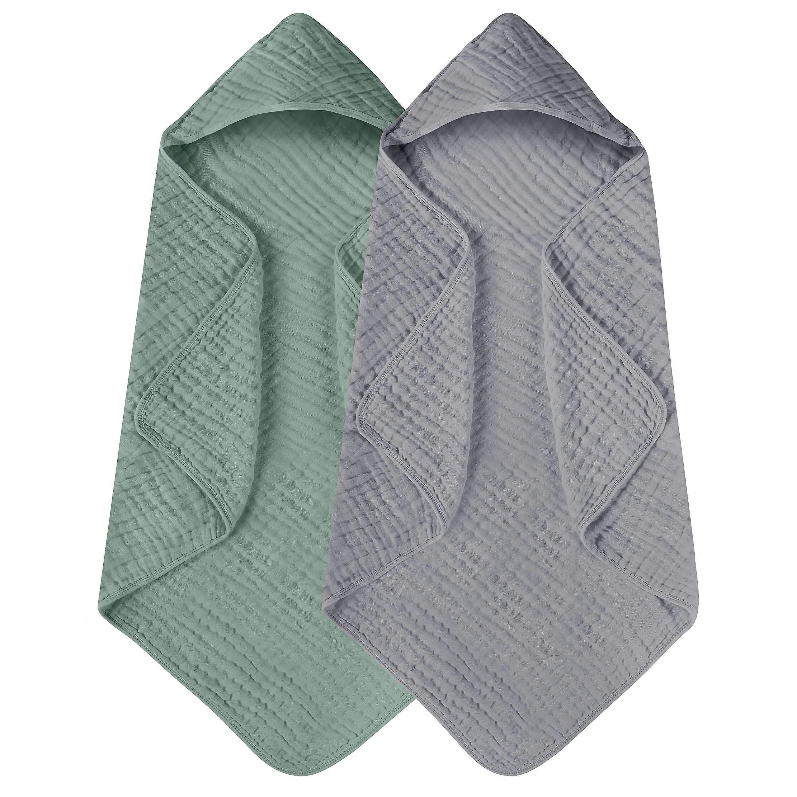 2 Pack Hooded Soft and Absorbent Towels for Babies Large 32x32Inch