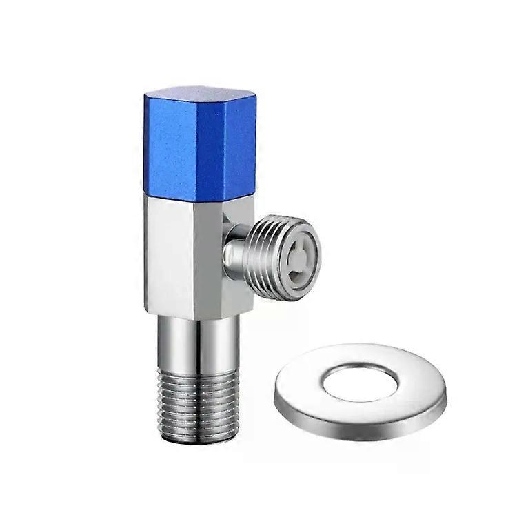 High Flow Copper Angle Valve with Check Valve-Blue Wheel Blue Wheel
