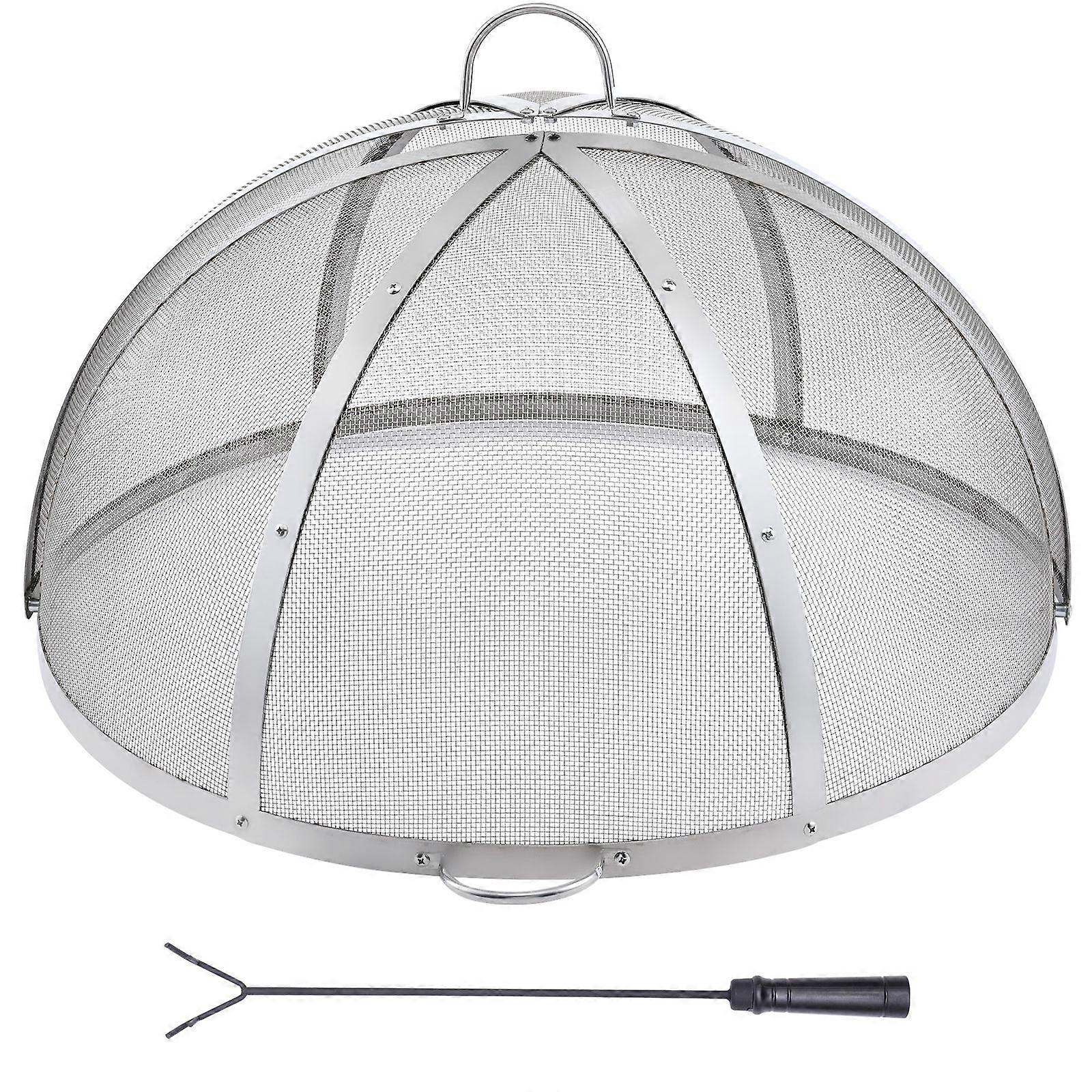 Firepit Spark Screen -kansi, halkaisija 40" ulkona, ulkotulipesän rengaskansi pyöreät lisävarusteet, ulkoterassin tulikuoppiin takapihalle