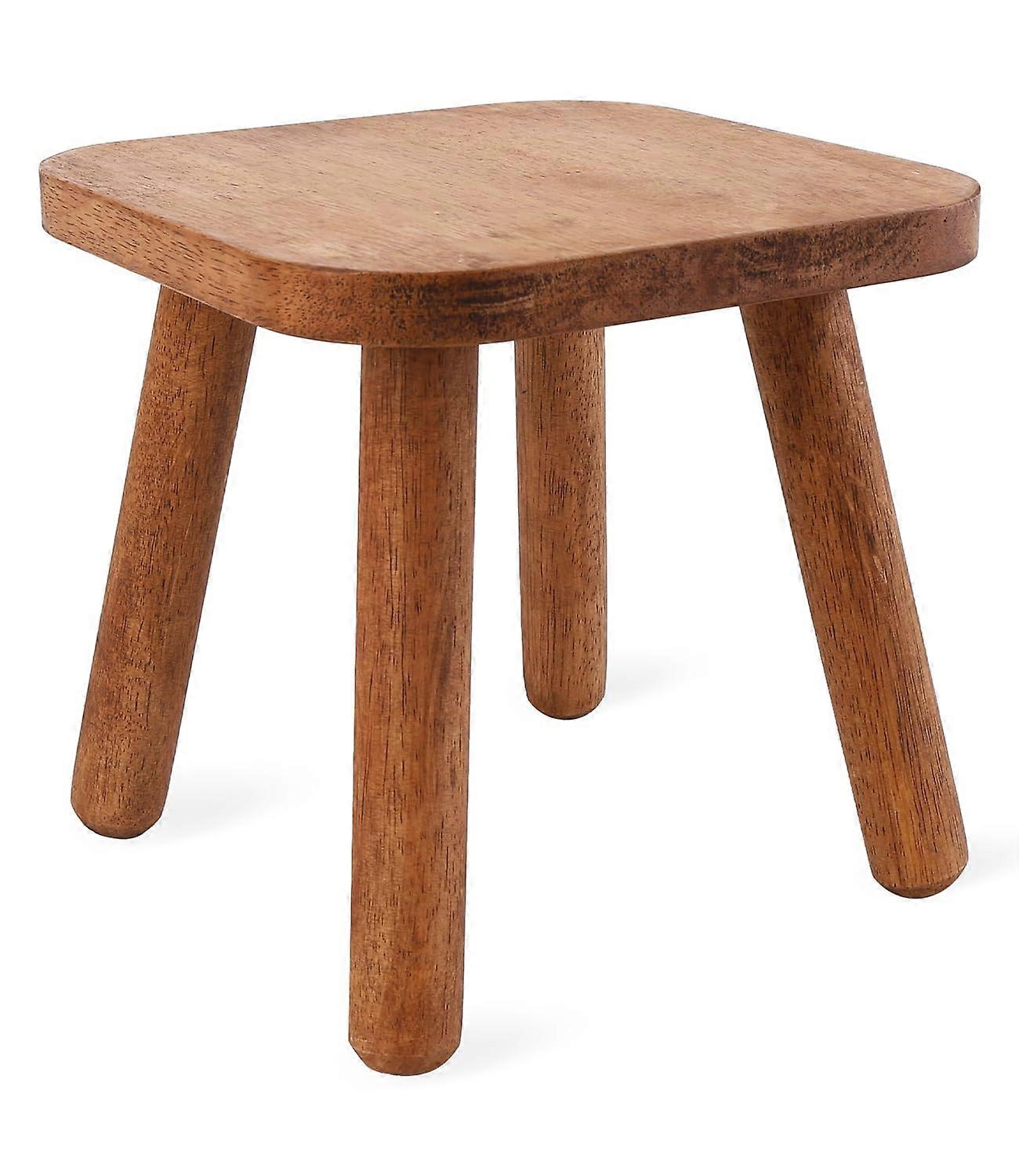Solid Wood Step Stool 9.3 Inch for Milking and Shoe Changing, Durable Multi-Purpose Wooden Stool, Home Use