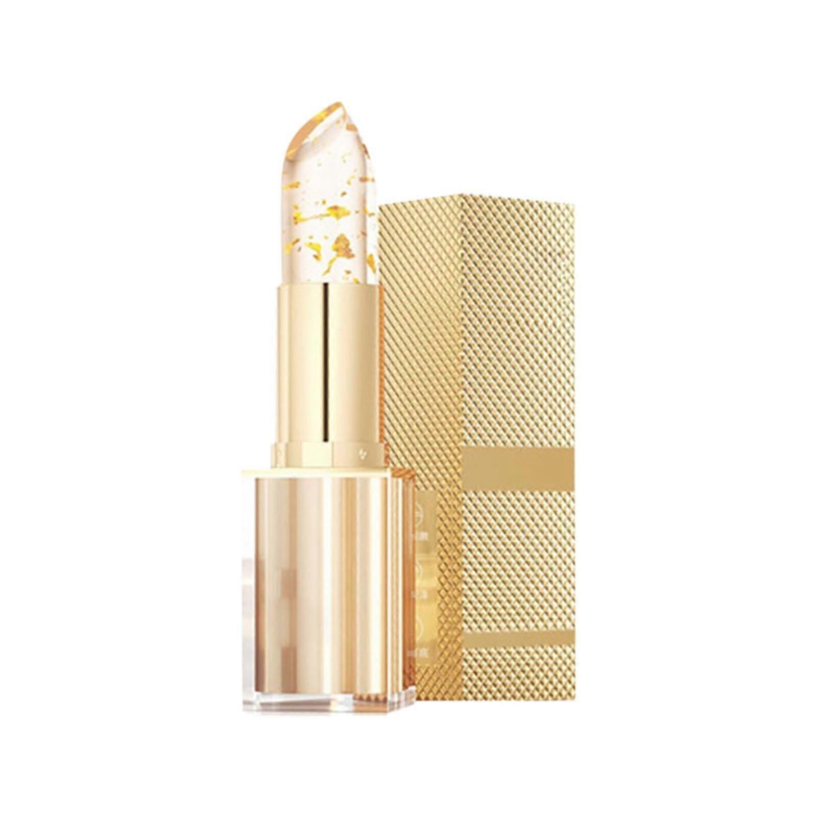 Transferproof Color Changing Lipstick Gold Foil Moisturizing Gloss Lip Deep Nourishment Transparent Color Changing Lipstick 3.5g