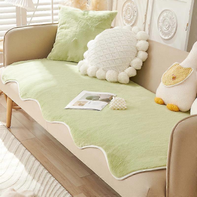 Winter Rabbit Plush Sofa Cover Warm Thickening Sofa Towel Covers Universal Non-slip Sofa Mat Blanket Couch Cushion Living Room