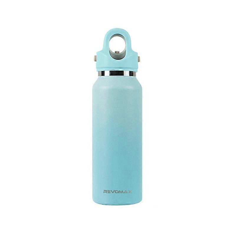 REVOMAX Termos ze stali nierdzewnej Zewnętrzna samochodowa kolba próżniowa, pojemność: 365 ml (Bubble Blue)
