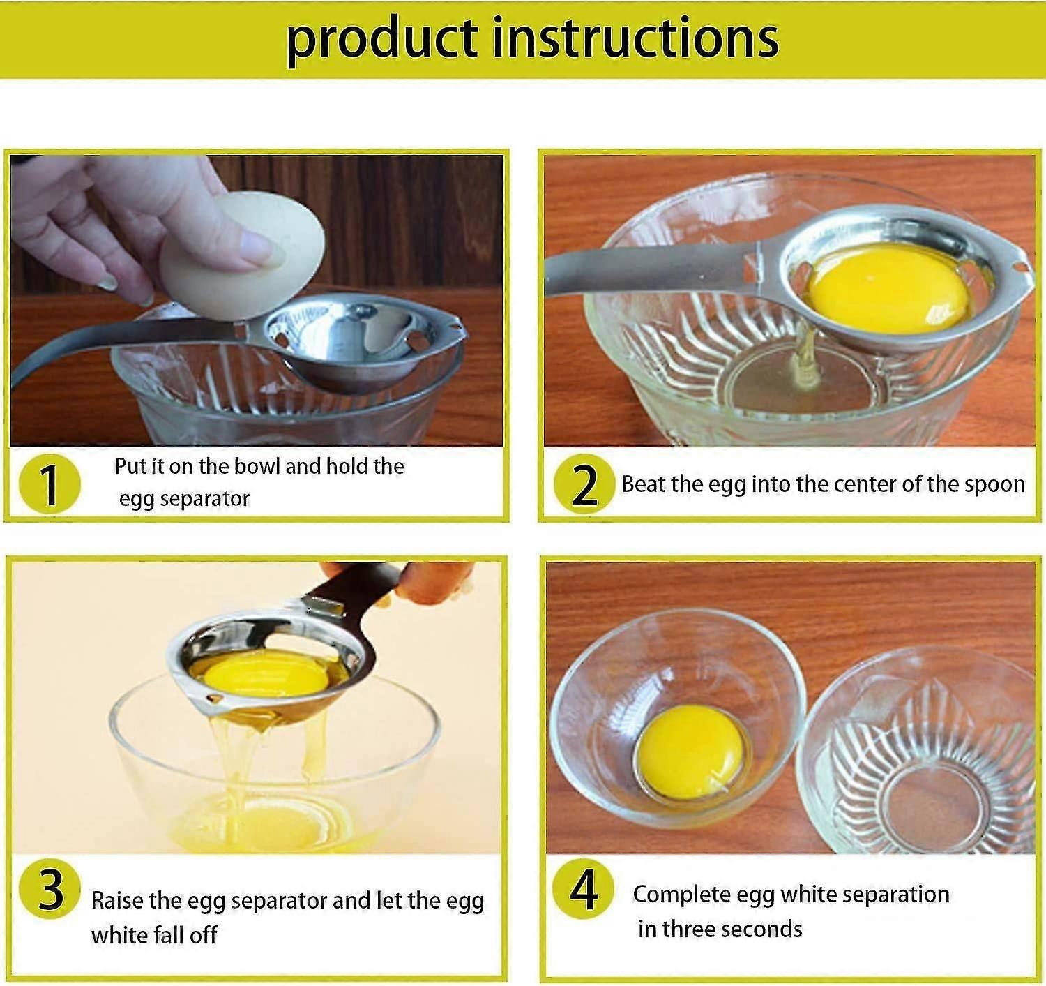 Matkvalitet rostfritt stål äggdelare