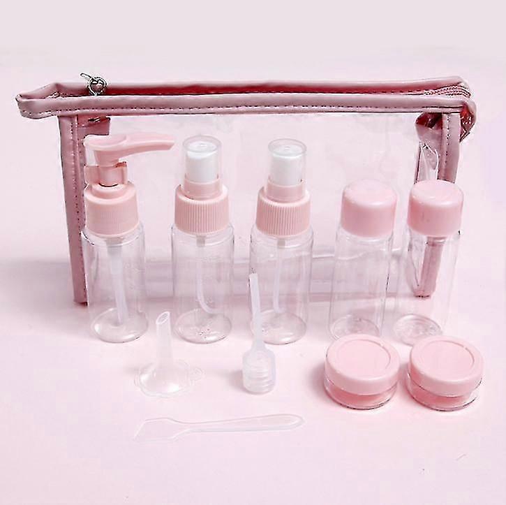 Travel Bottles Kit - Leak Proof Portable Toiletry Containers Set - Pink